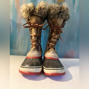 Sorel Joan Of Arctic Taffy/bonbon Snow Boots Size 8